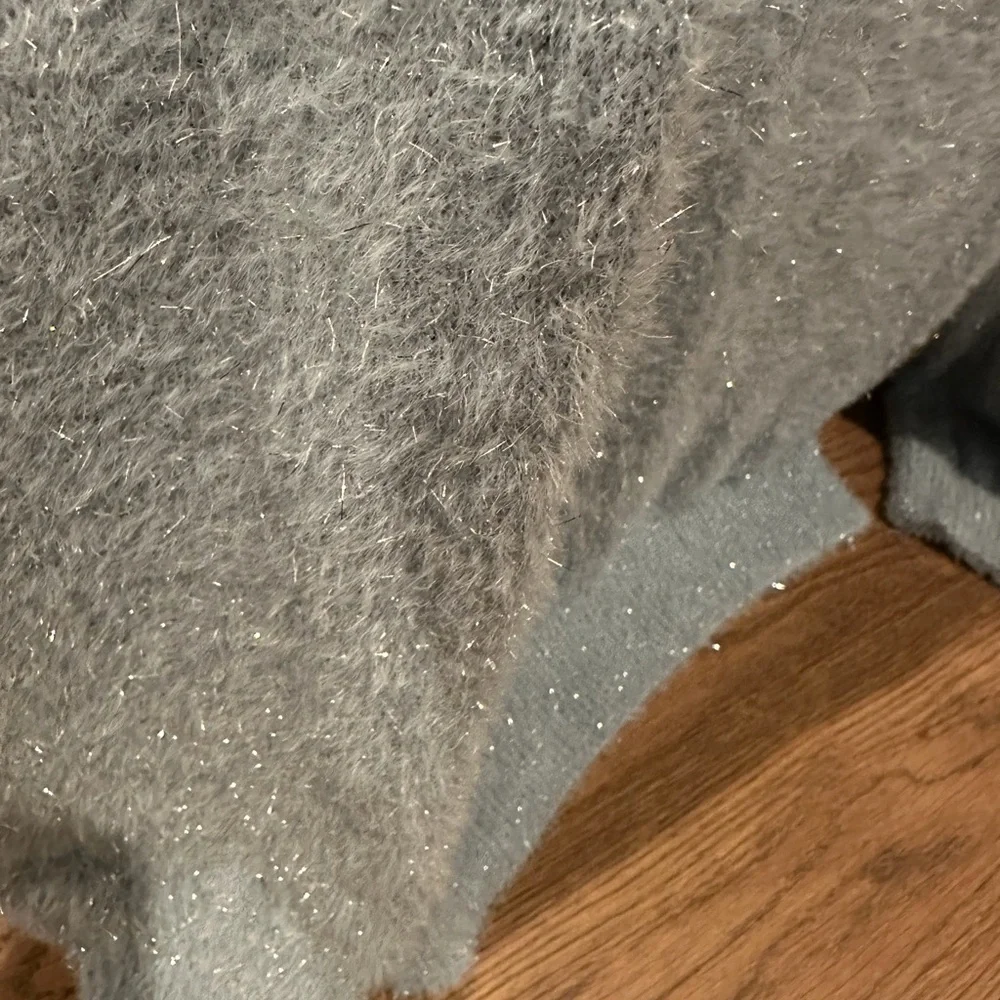 GAP Metallic Crew Neck Light Blue Sweater